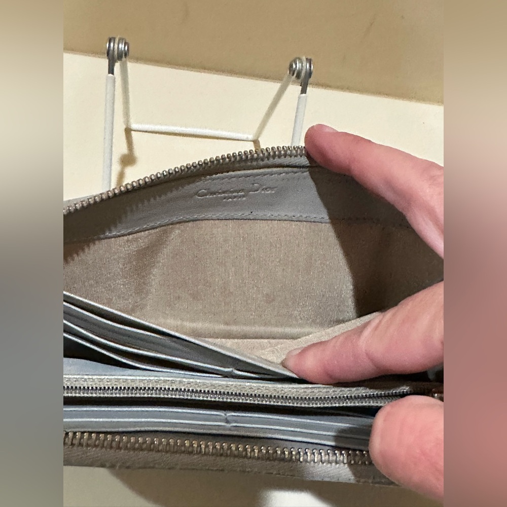 Dior Cannage Grey Zip Long Wallet - Picture 8 of 13